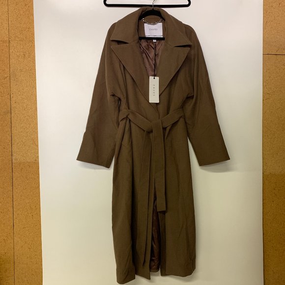 NEW Revolve EAVES The Jacintha Coat Brown WNTR7 - Picture 5 of 8
